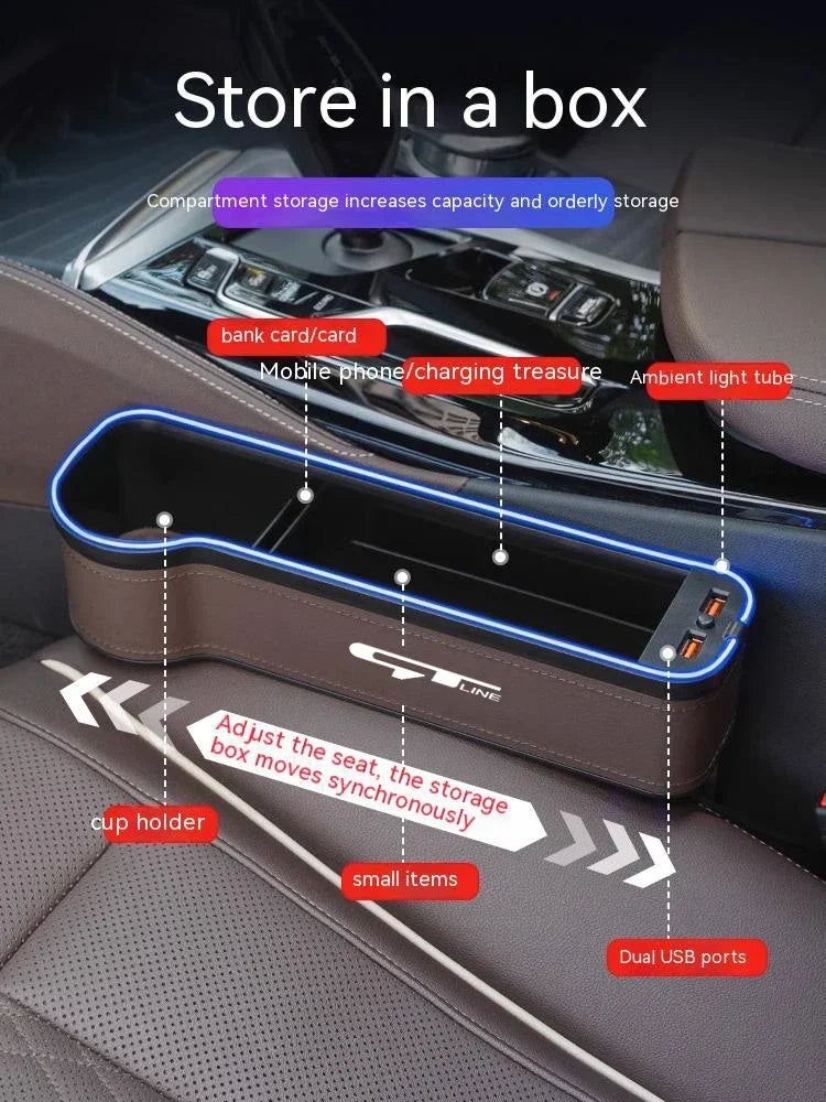 LED Car Seat Gap Storage Box